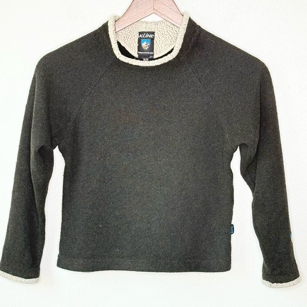 Kuhl Alfpaca Mock Neck Dark Brown Pullover Sweater - Kids US M